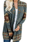 Women's Jacket Loose Printed Ethnic Style Knitted Cardigan