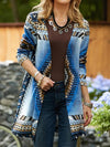 Women's Jacket Loose Printed Ethnic Style Knitted Cardigan