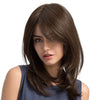 Split Shoulder-length Black Brown High-temperature Fiber Wig For Women