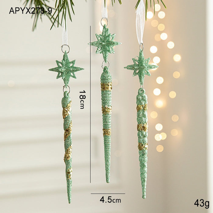 Green Butterfly Christmas Tree Plastic Pendant