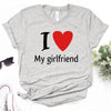 I Love My Girlfriend T-shirt Female Comic