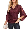 Loose Mid-length Sequined T-shirt Women's Short Sleeve