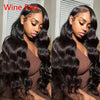 Wine Red Medium Large Wave Long Curly Wig