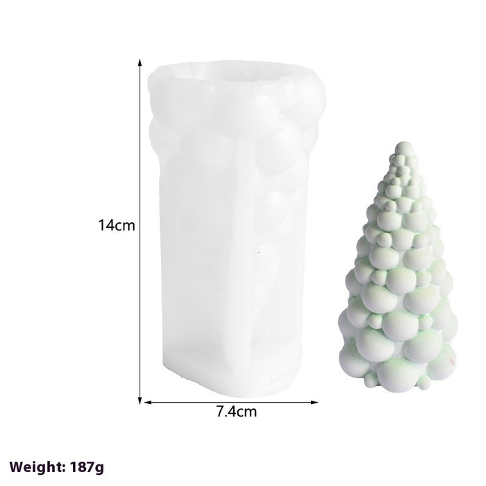 Christmas Three-dimensional Bubble Ball Christmas Tree Candle Mould